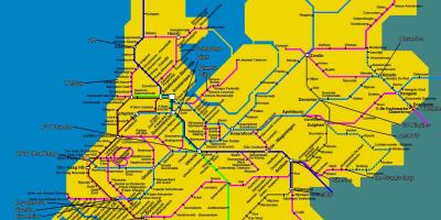 Traukinių žemėlapis, Olandija