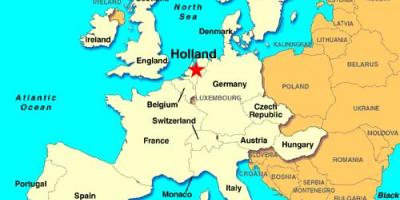 Žemėlapis Olandijoje europa